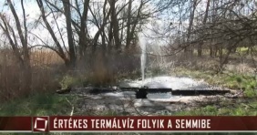 Videó az elfolyó termálvízről