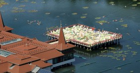 A szezonra készülő Balaton és környéke a magasból