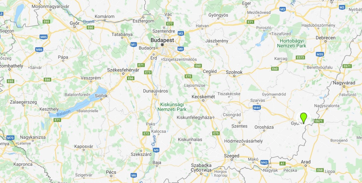 Gyula térképen