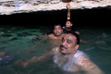 Szennyvíz tölti a szaúdi barlangfürdőt