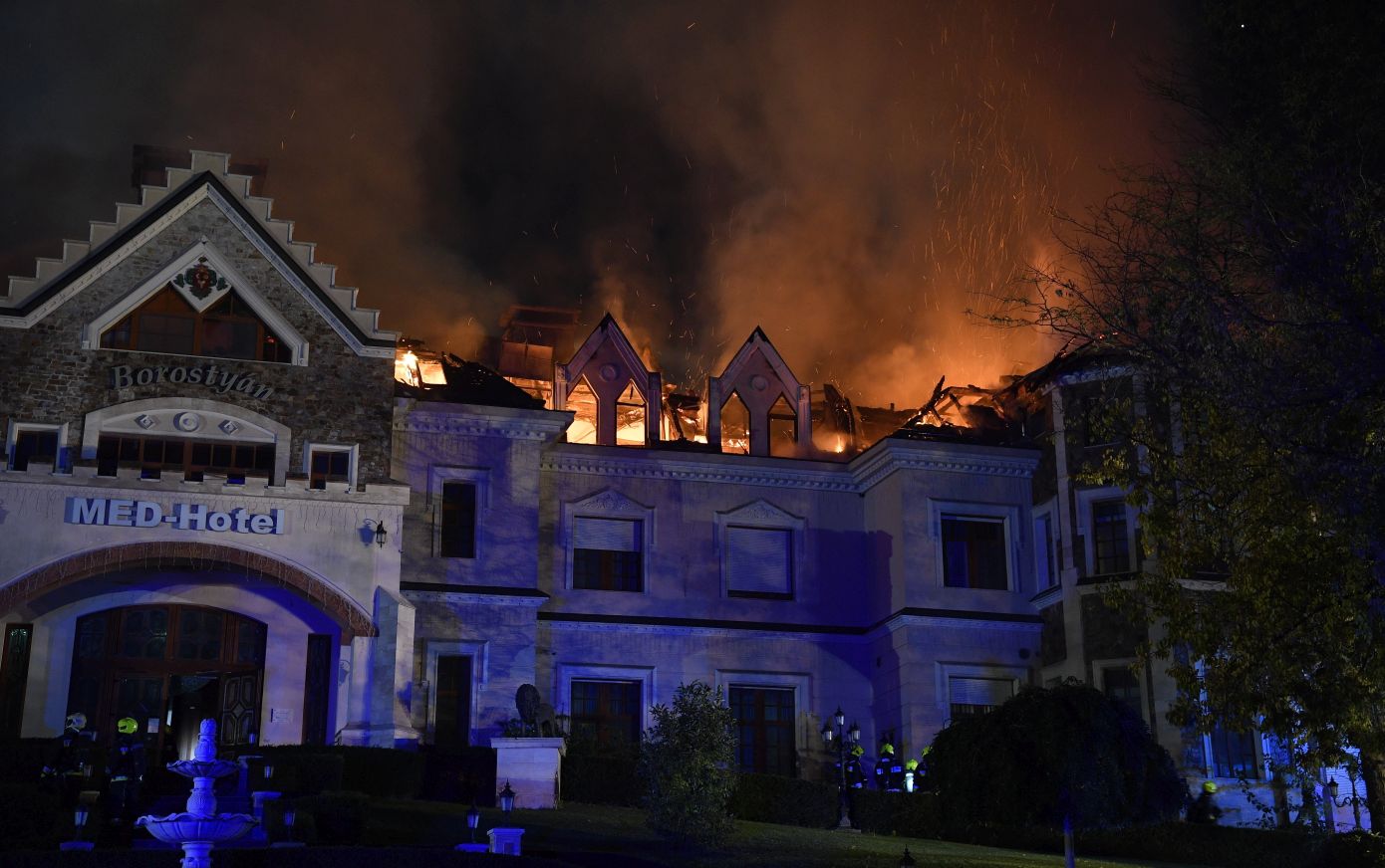 Borostyán Med Hotel tűz