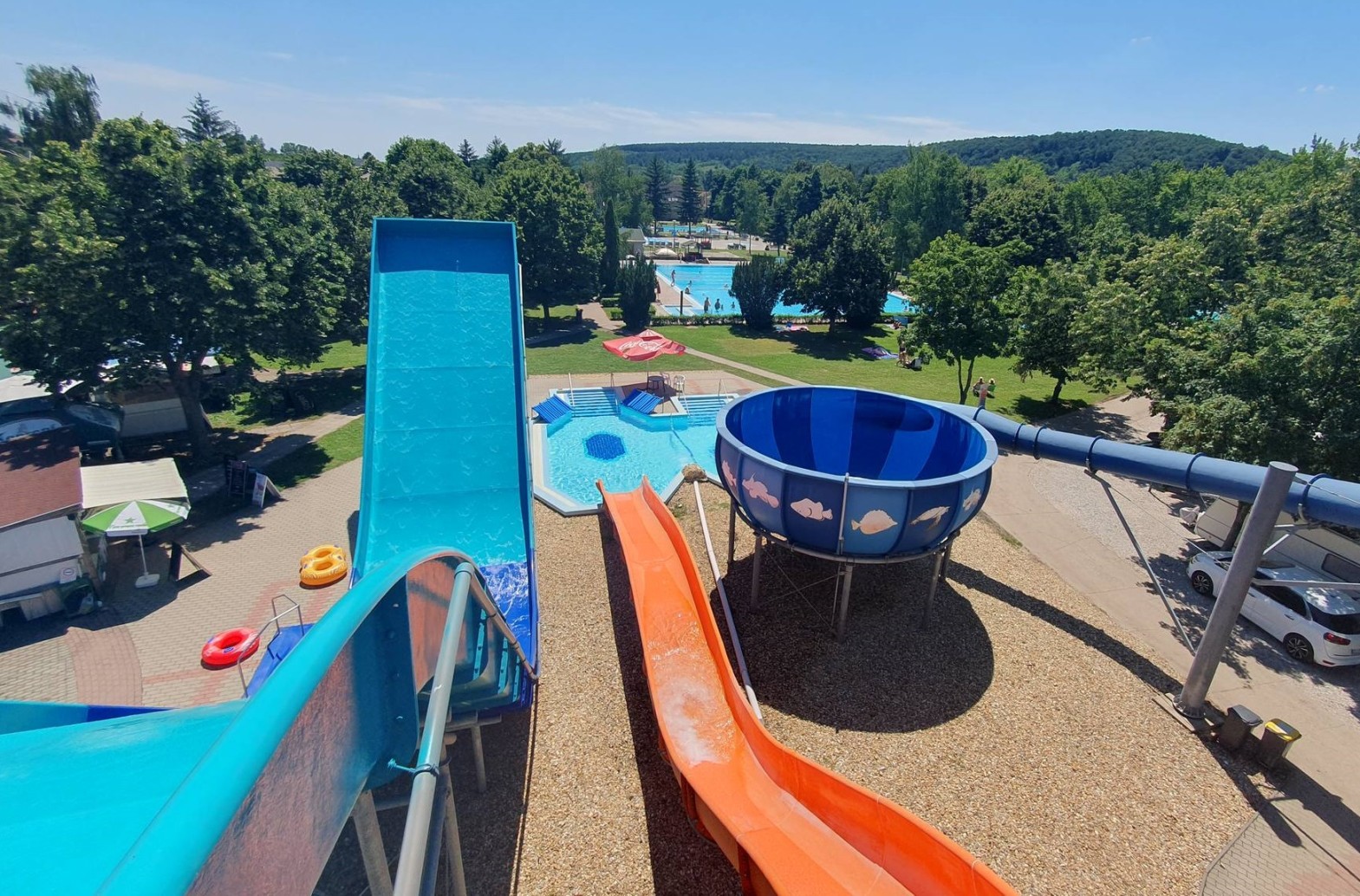 csúszdapark a Bogácsi Gyógyfürdőben