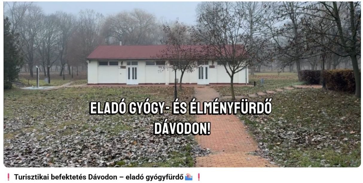 Dávod eladó fürdő