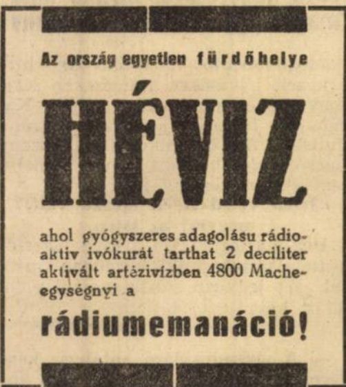 Hévíz rádium ivókúra